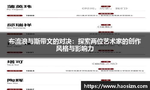 布流浪与斯带文的对决：探索两位艺术家的创作风格与影响力